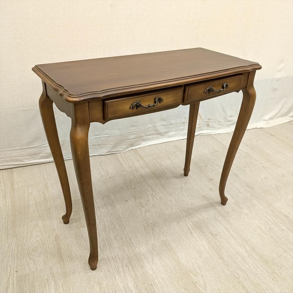 カリモク　ウォールナット　猫脚　コンソール　飾り棚　キャビネット　サイドテーブル