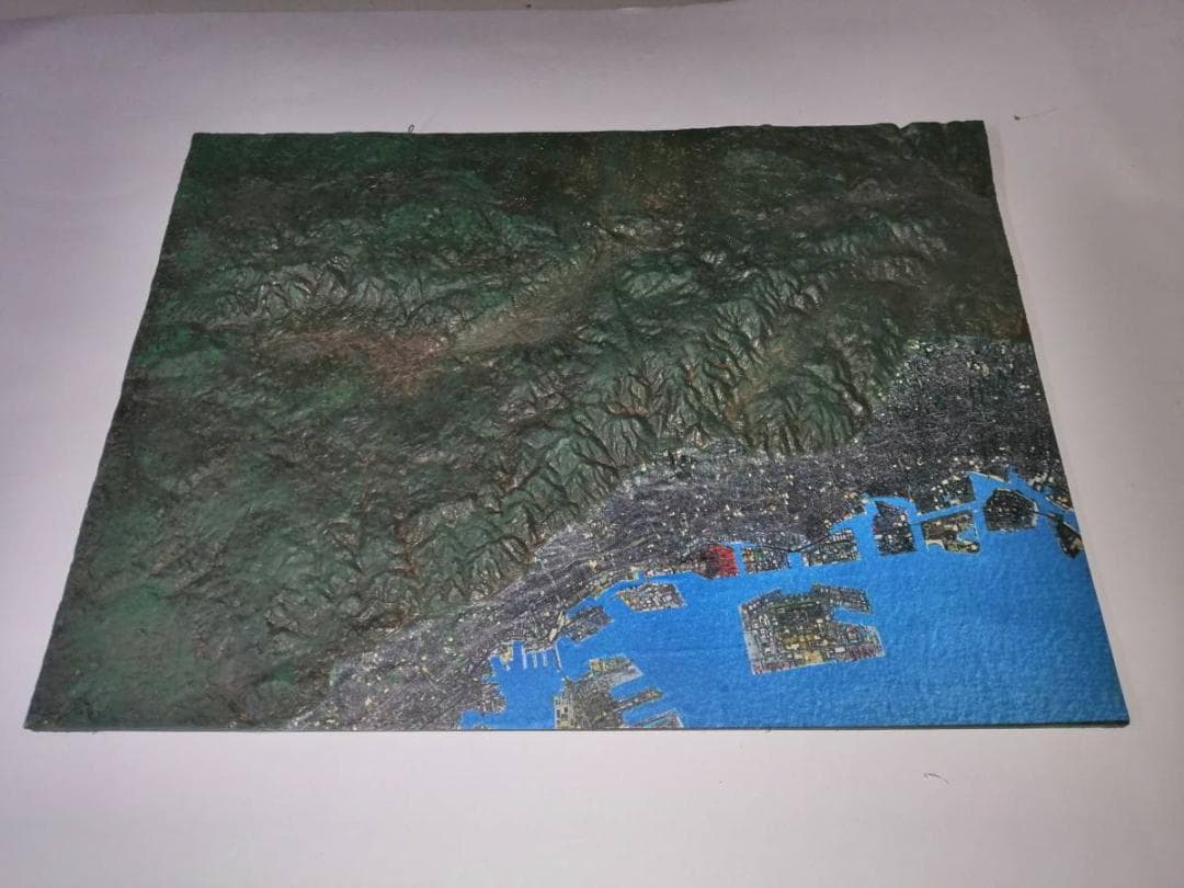 六甲山　山岳模型　スケール1/900000　ケース無しタイプ　透明地図付