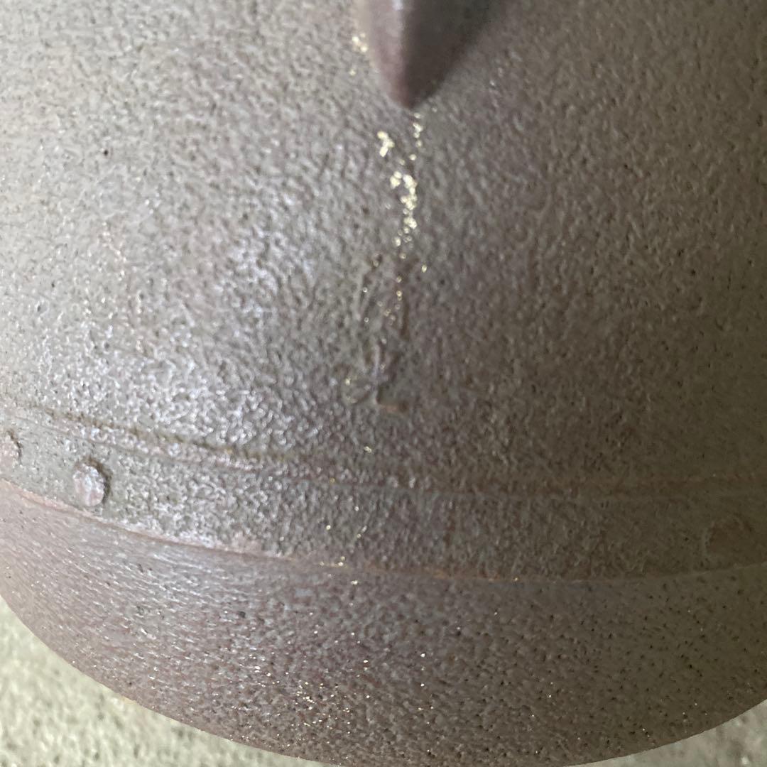 鋳鉄製 茶釜 丸型 茶道具 鉄瓶 風炉釜 鉄釜 鋳物 骨董品 古美術 鉄 真鍮