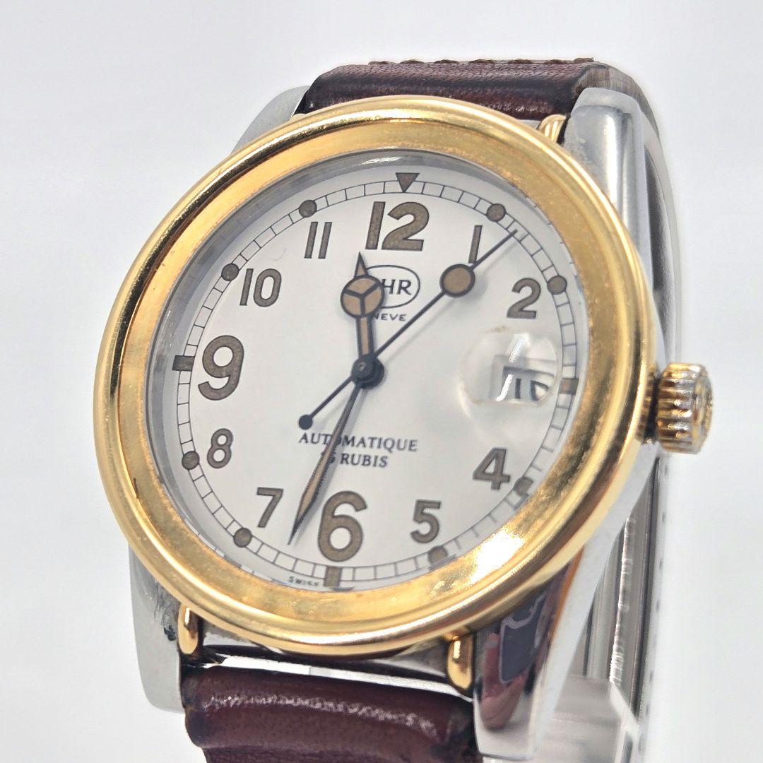 美品 MHR マハラ 自動巻き 腕時計 デイト付き ヴィンテージ 稼働品