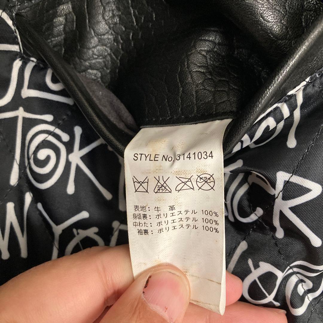 Lサイズ⭐︎schott✖️stussy シングルライダースジャケット