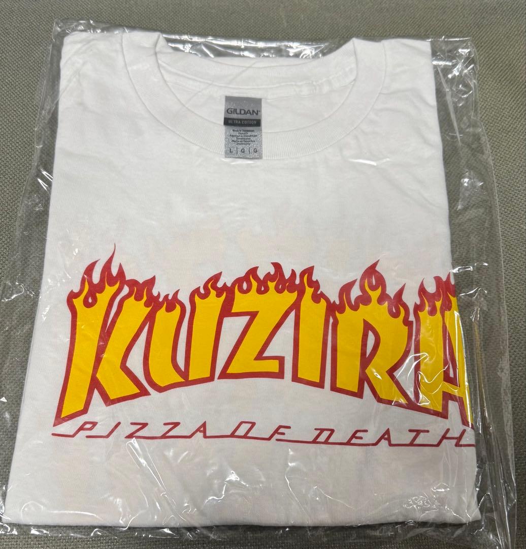 KUZIRA フレーム　ファイヤー　スラッシャー　ホワイト　サタニック　tシャツ