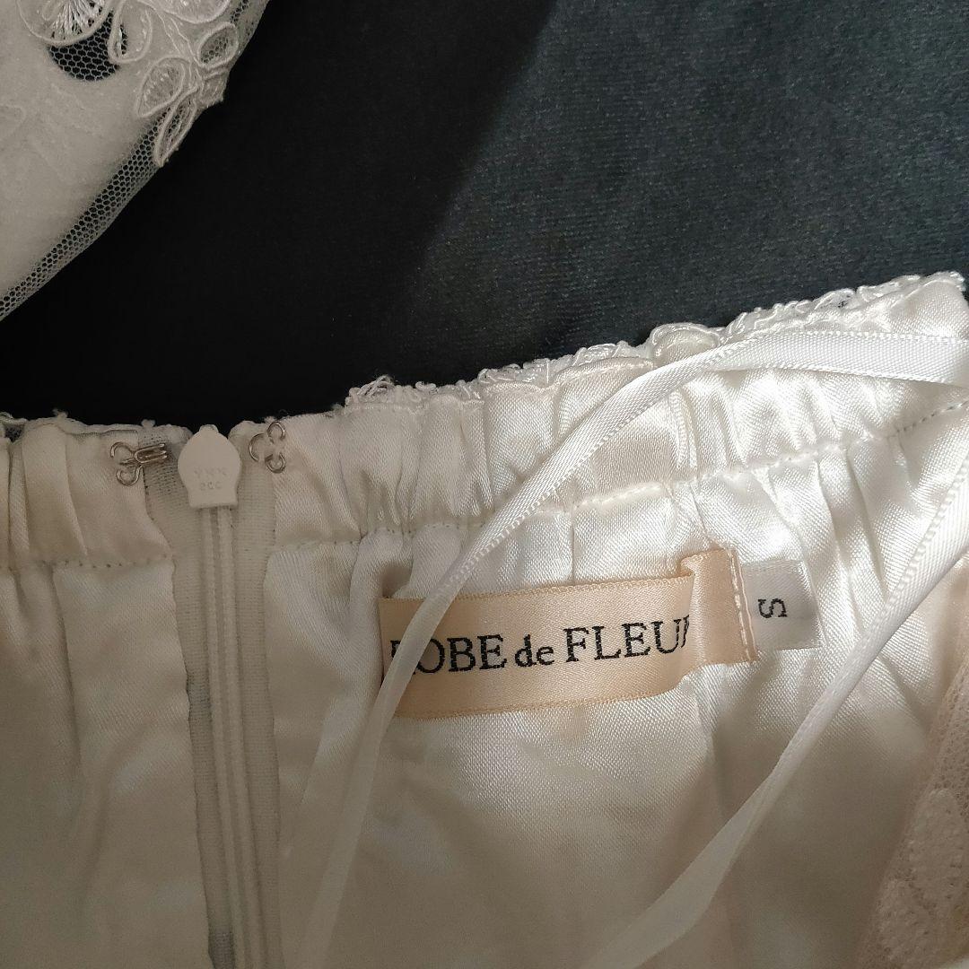 【人気商品♡】ROBE de FLEURS ドット リボンフリルワンショルドレス