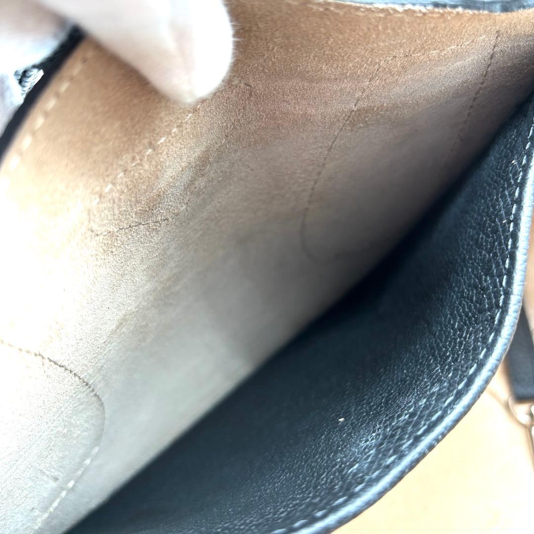 未使用級 ロンシャン ロゾS 2way ハンドバッグ ショルダー 黒 レザー