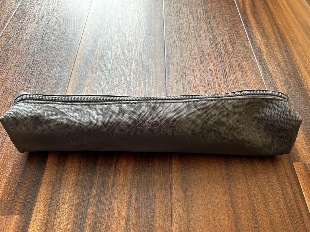 SALONIA スムースシャインストレートヘアアイロン 24mm グレーポーチ付