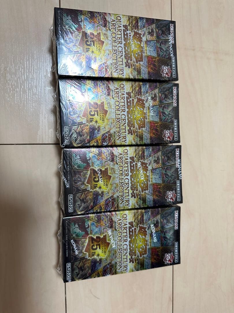 遊戯王　クオーターセンチュリーアートコレクション シュリンク付き4 ボックス