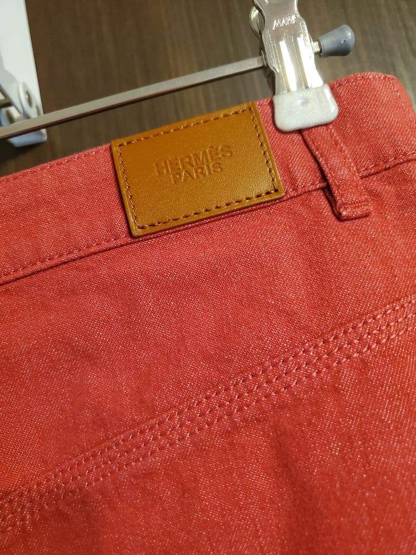 び*じ様 最終特価【新品未使用】HERMES レッド タイトミニスカート