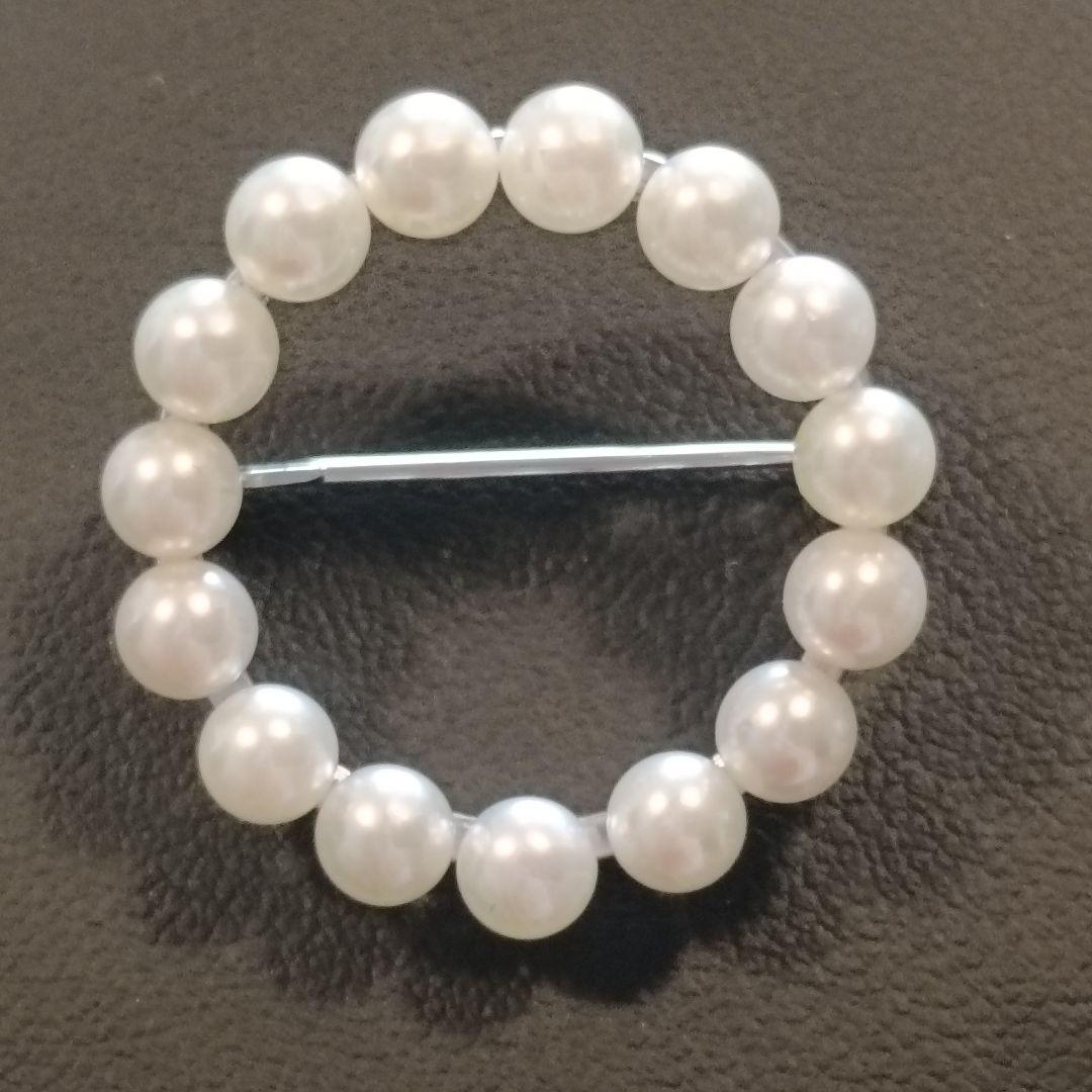 ミキモト ブローチ パール サークル フォーマル 箱なし～