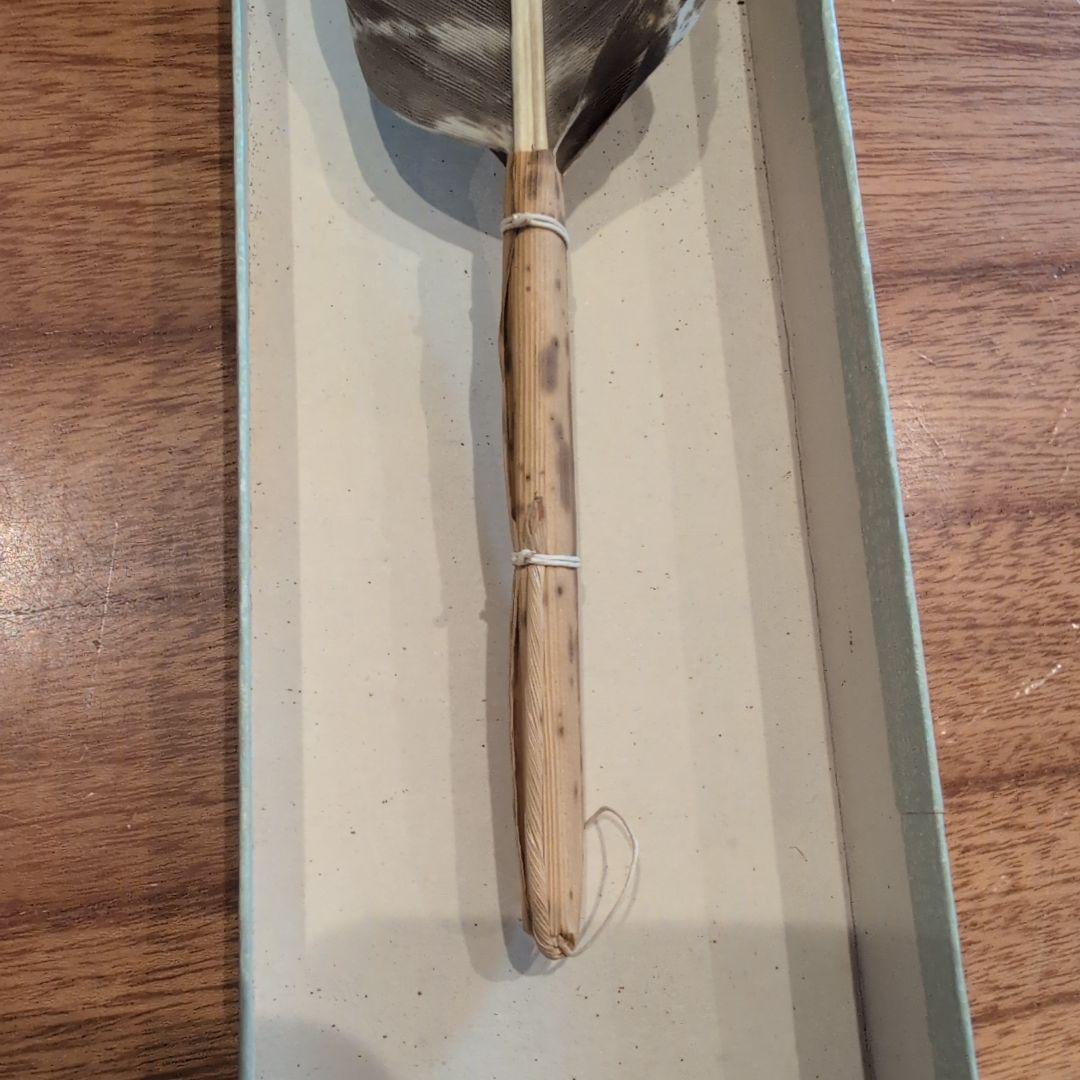 羽箒2点　(1点は未使用 箒博作)