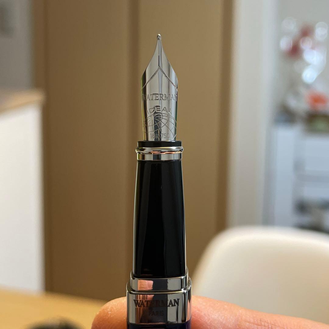 ウォーターマン万年筆　エクセプションスリム　限定版　ブルー×スチール