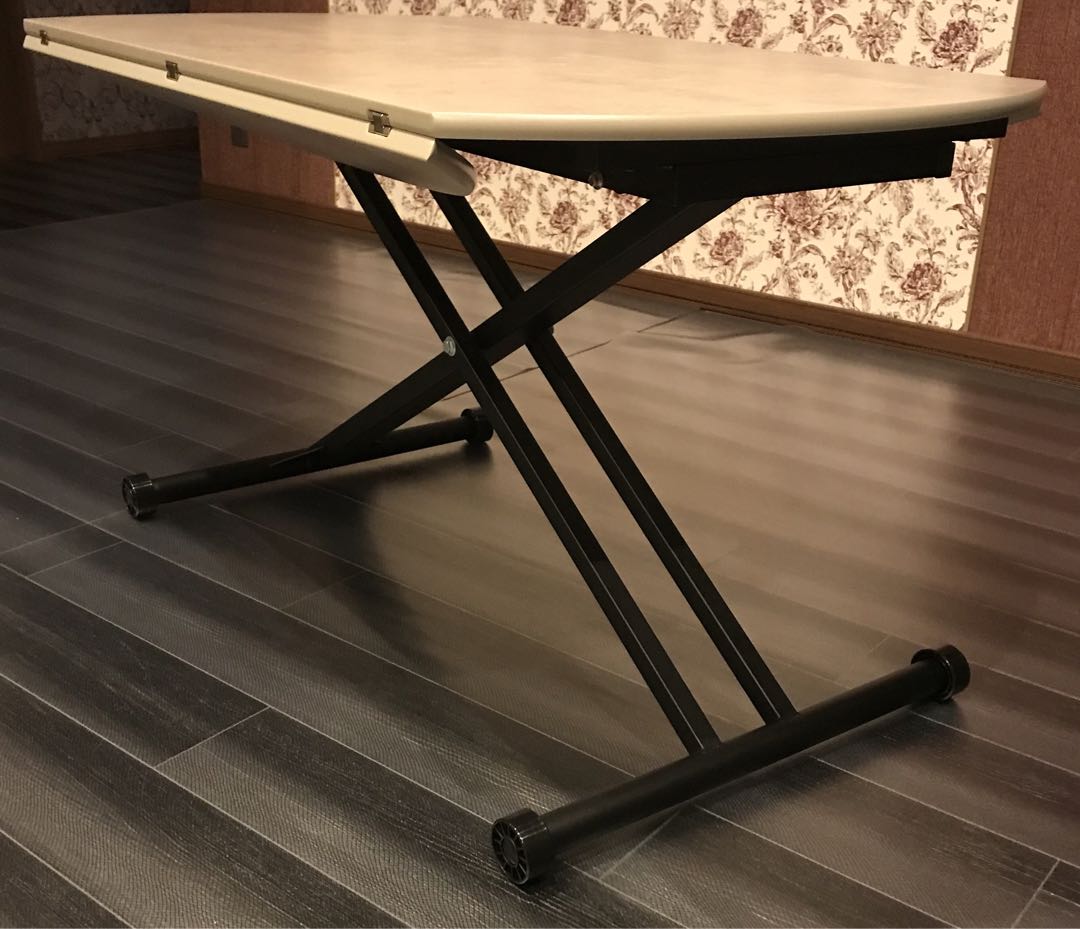 値下げ 昇降式テーブル 幅120 ガス圧 キャスターCR