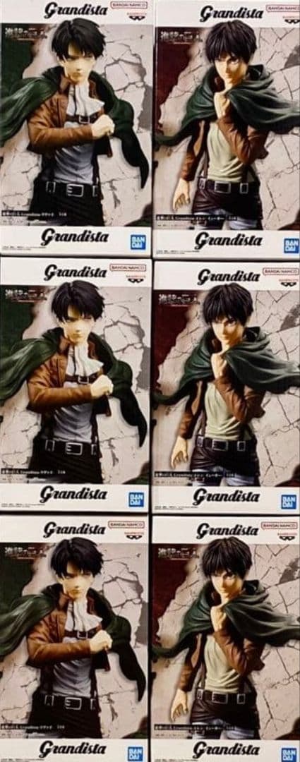 進撃の巨人 Grandista リヴァイ　エレン・イェーガー フィギュア6体