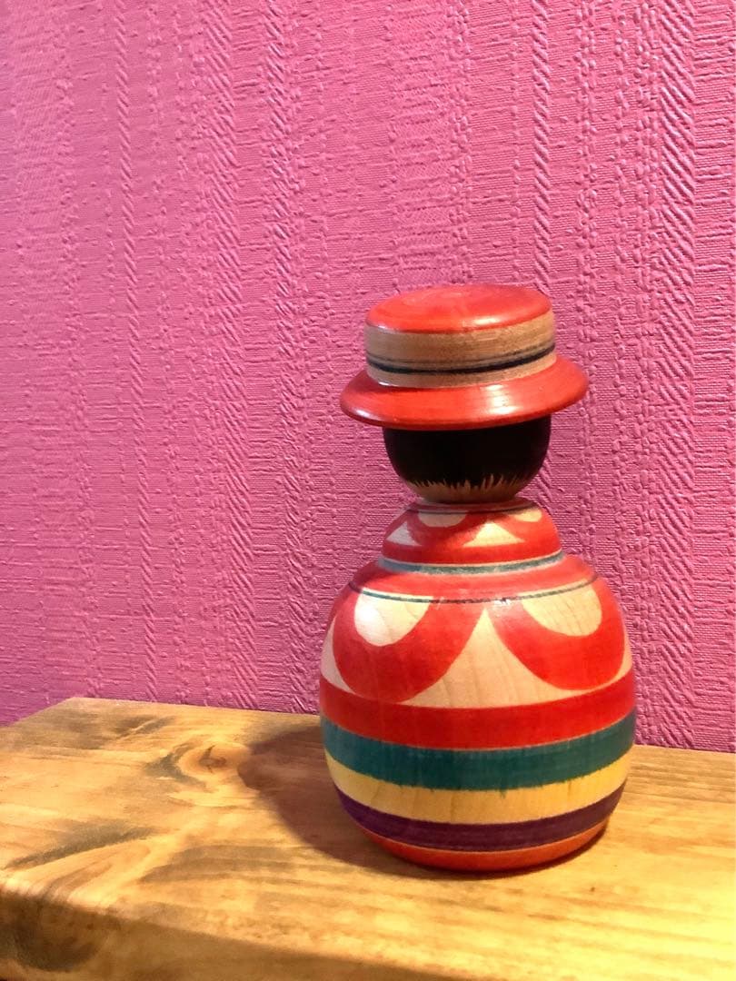 お値引き　可愛い帽子こけしえじこ　　阿部進矢工人