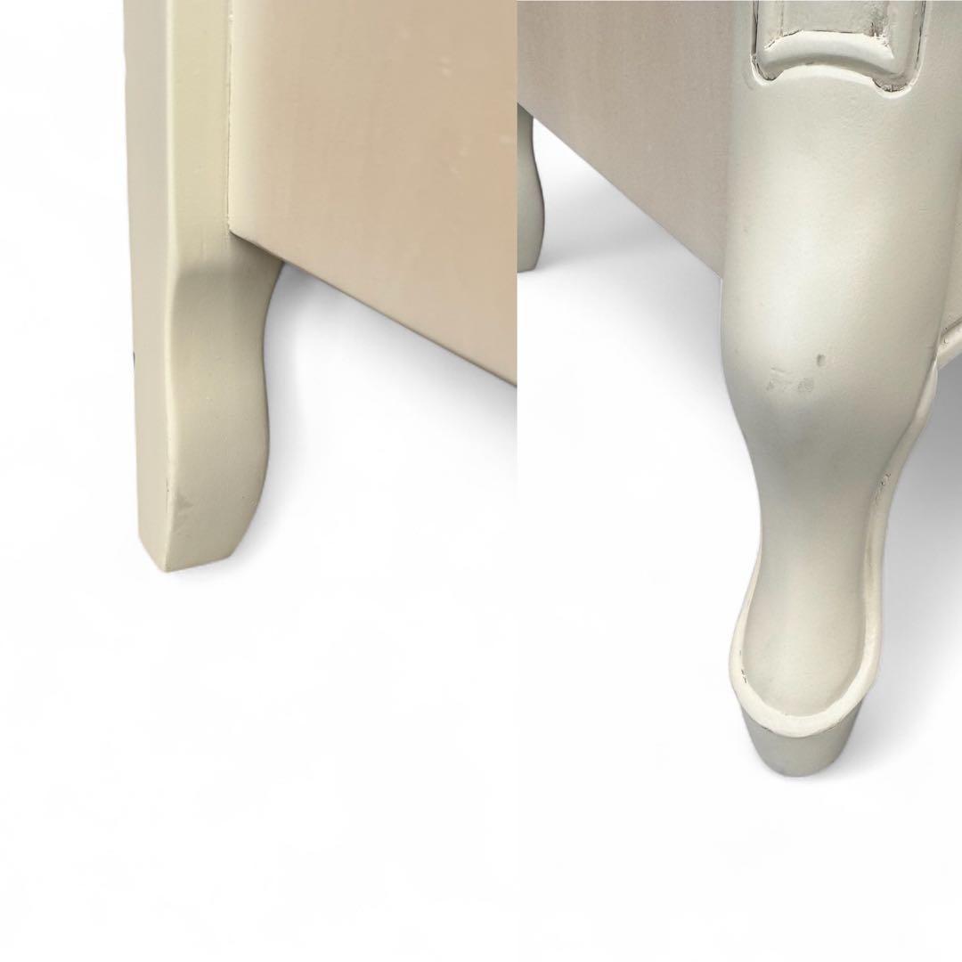 東海家具　TOKAI KAGU フルールWH　ナイトテーブル 白家具　姫系