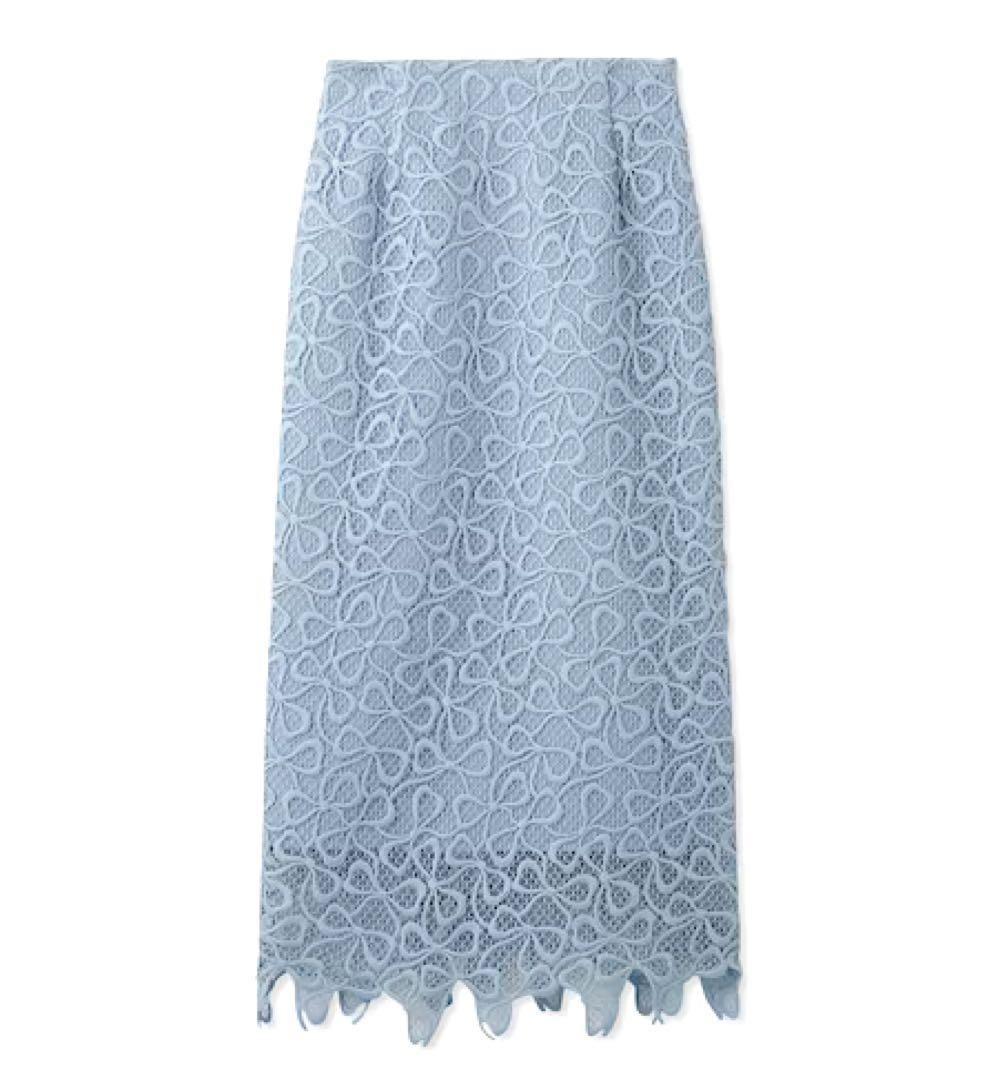 セルフォード CELFORD オリジナルリボンメッシュレーススカートSAX36