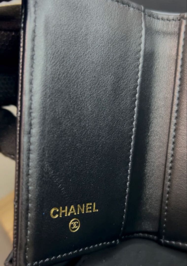 CHANEL 25AW スモールウォレット ブラック