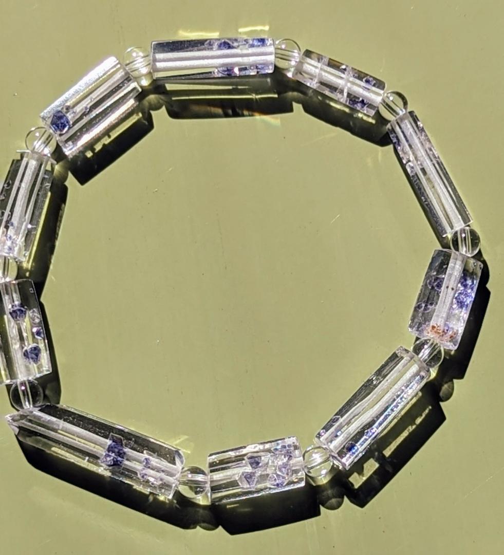 【極微、激レア】フローライトインクオーツ ブレスレット