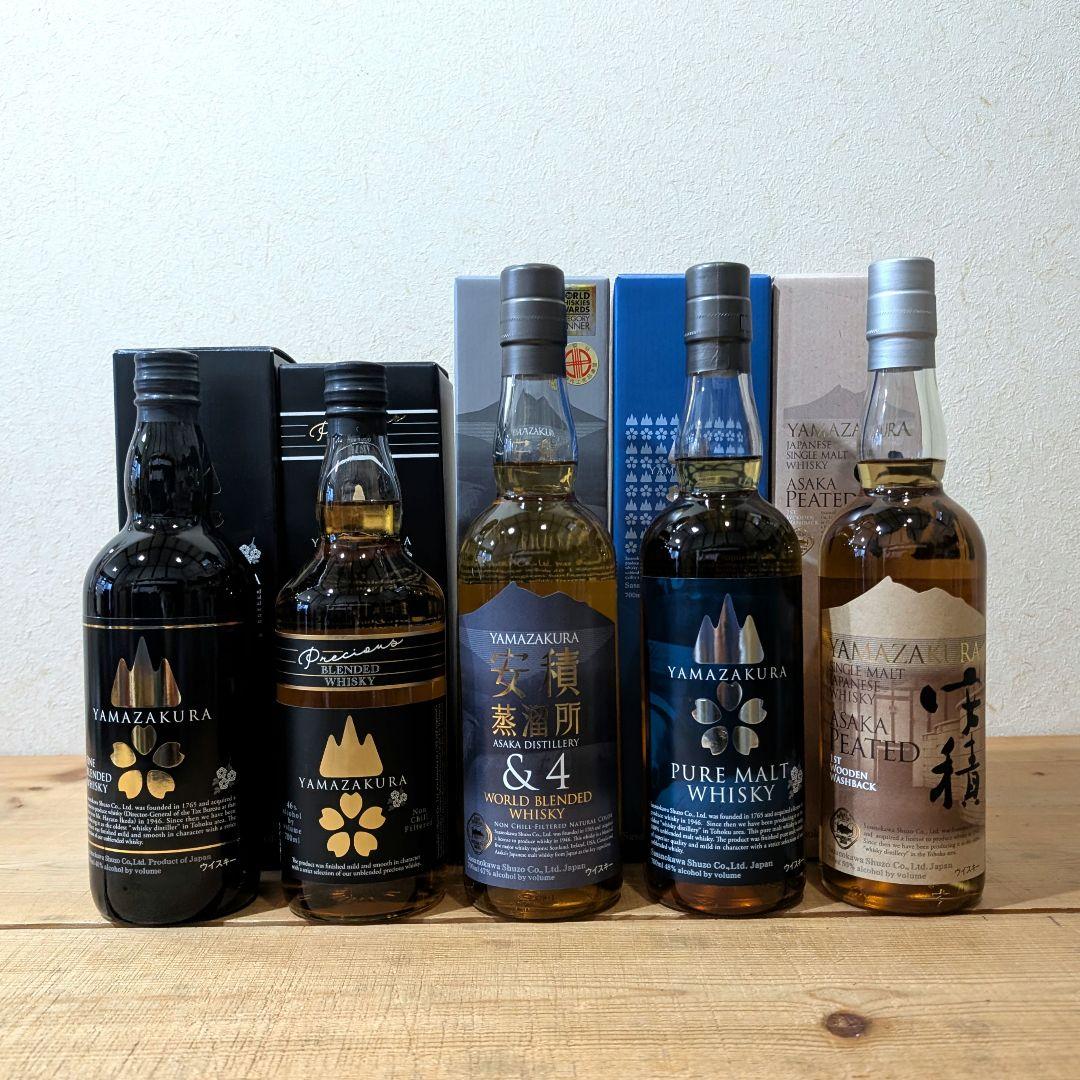 山桜 笹の川ウイスキー5種類 ×5本