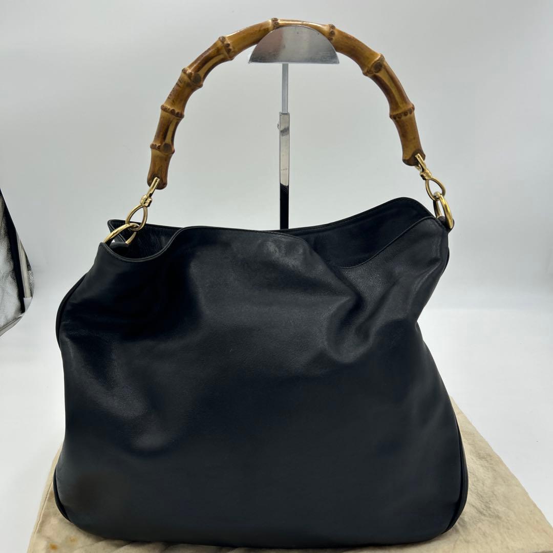 GUCCI グッチ バンブー 2way ショルダーバッグ　ハンドバッグ　レザー