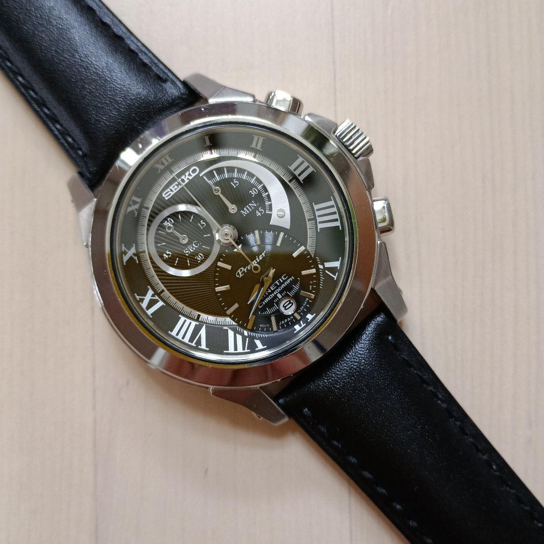 SEIKO Premier クロノグラフ 腕時計　二次電池交換済み