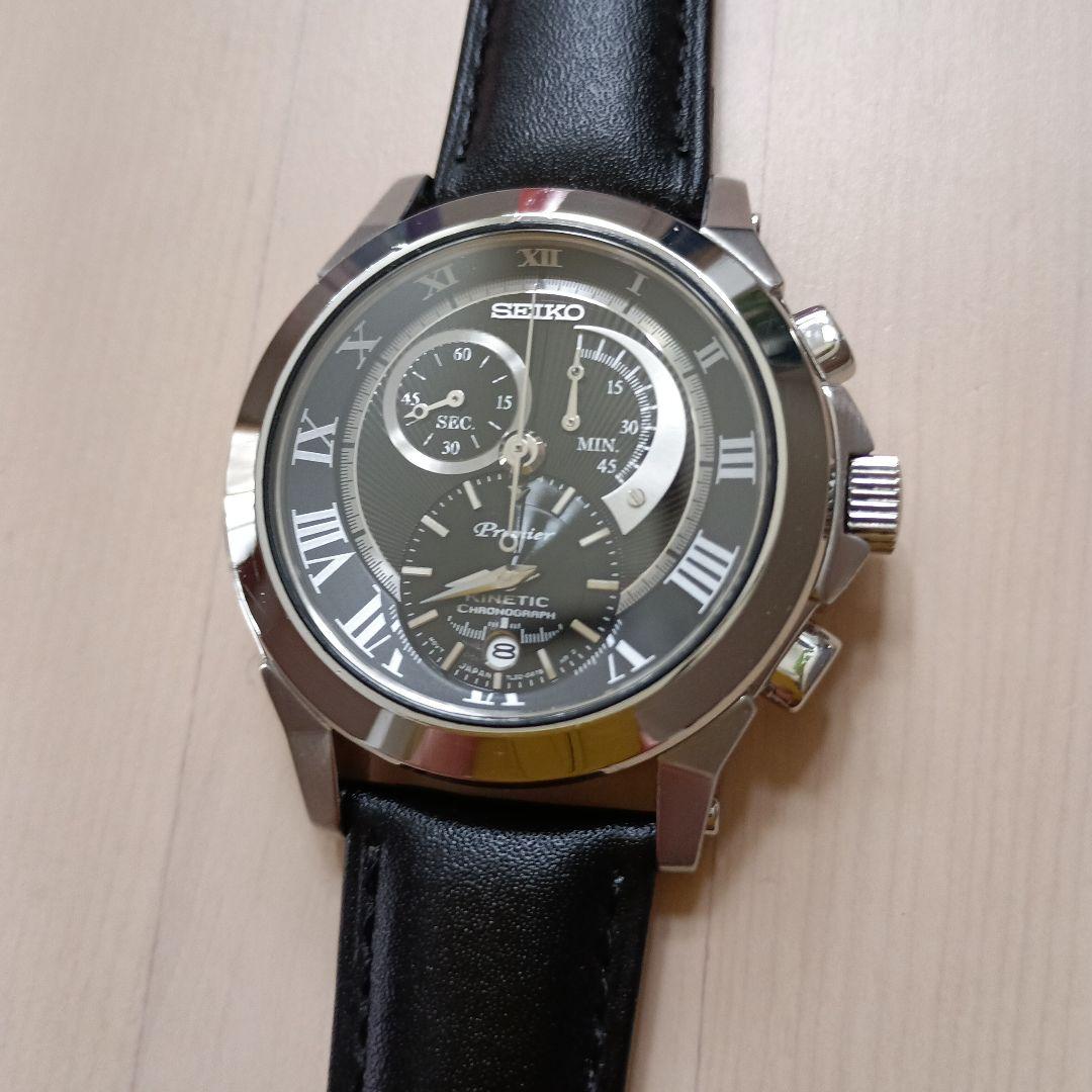 SEIKO Premier クロノグラフ 腕時計　二次電池交換済み