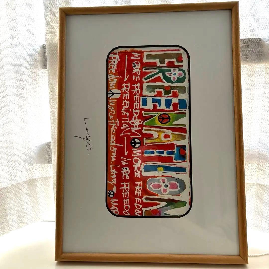 絵　額縁付き　フリーネーション