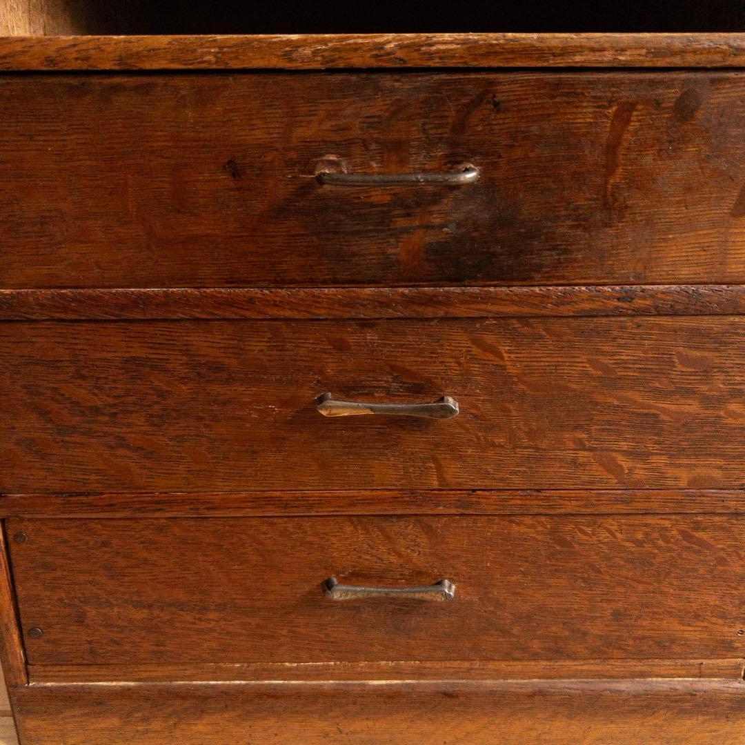 小物入れ　ロールトップ　蛇腹式　希少　収納棚　チェスト　古道具　古家具