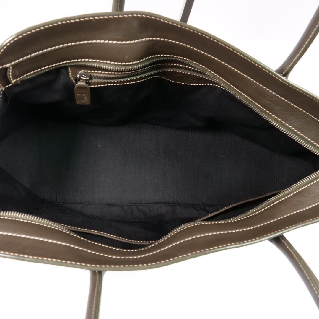 美品✨トッズ トートバッグ ショルダーバッグ レザー ダークブラウン