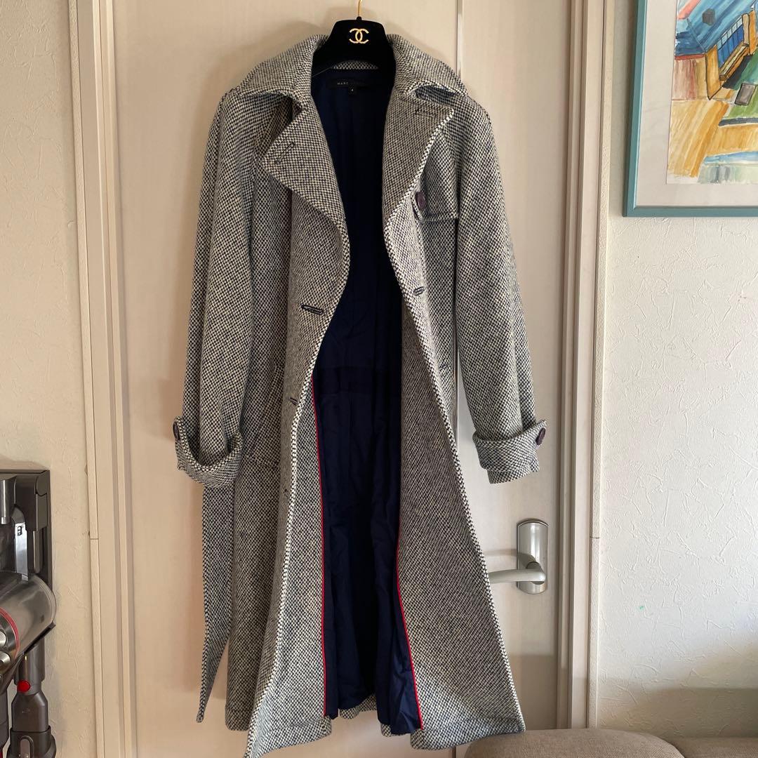 極美品　MARK JACOBSマークジェイコブス　毛100% ロングコート　M