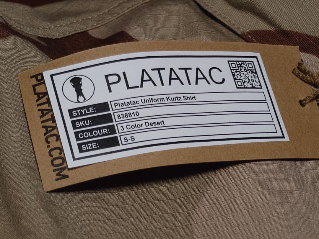 PLATATAC Kurz Shirt S-S 3cDesert 迷彩