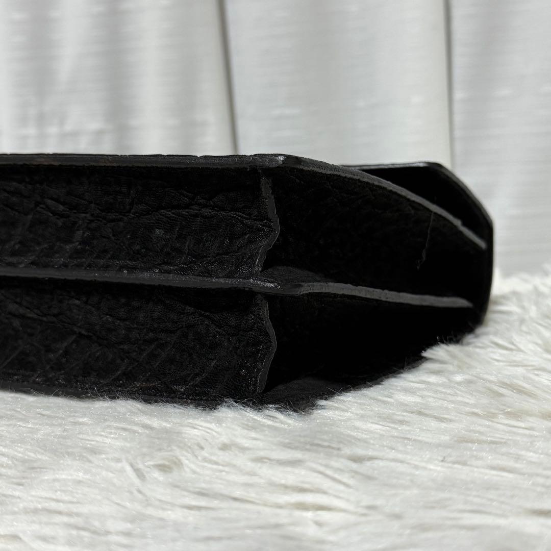 ⭐️新品⭐️　JRA　エレファントレザー　ハンドバッグ　ダイヤル錠　ブラック　象革