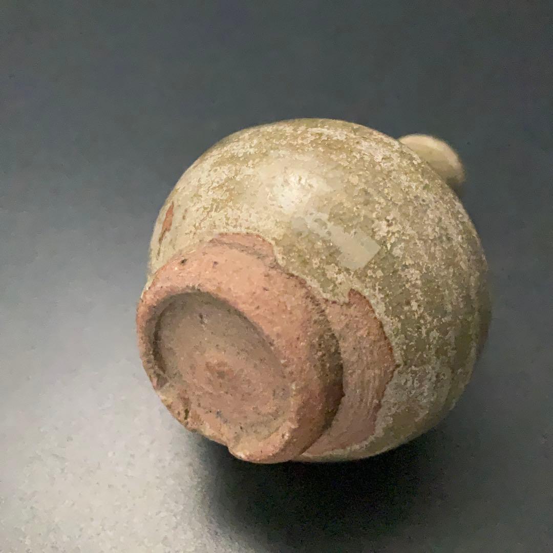 灰釉双耳小瓶　タイ　スンコロク　骨董　R1395ダM