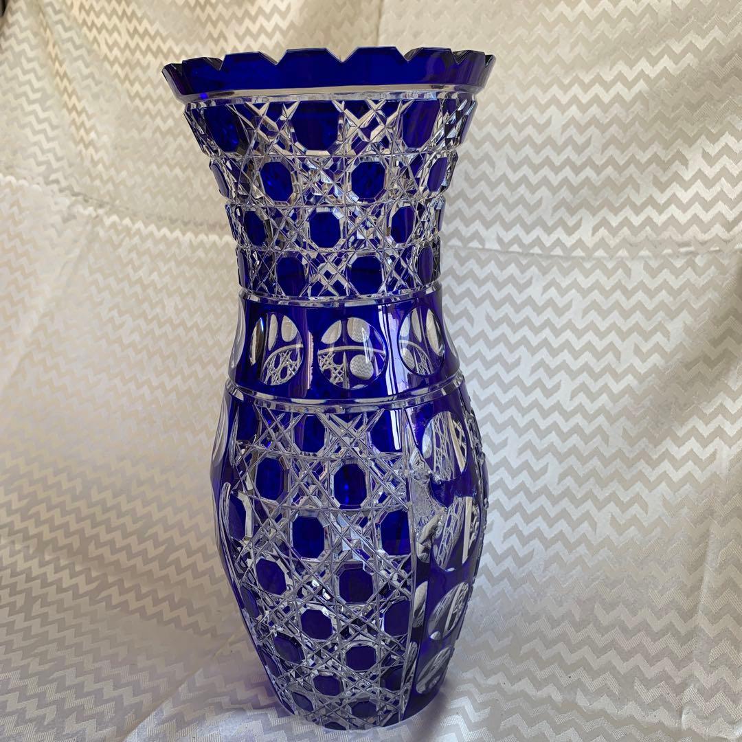 ベネチアグラス　大花瓶　クリスマス