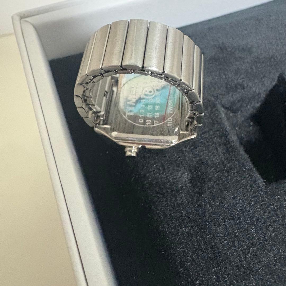 新品同様 MM6タイメックス ウォッチリング シルバーS/M メゾンマルジェラ