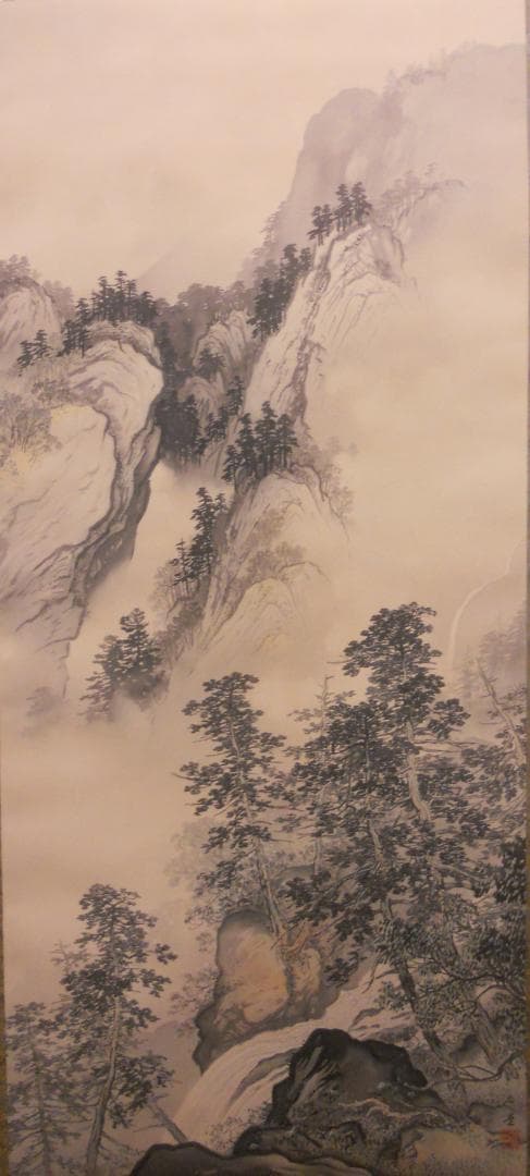 掛け軸 川合玉堂 『 夏山雨後 』 名品 複製 希少 軸装 茶道具 掛軸 新品