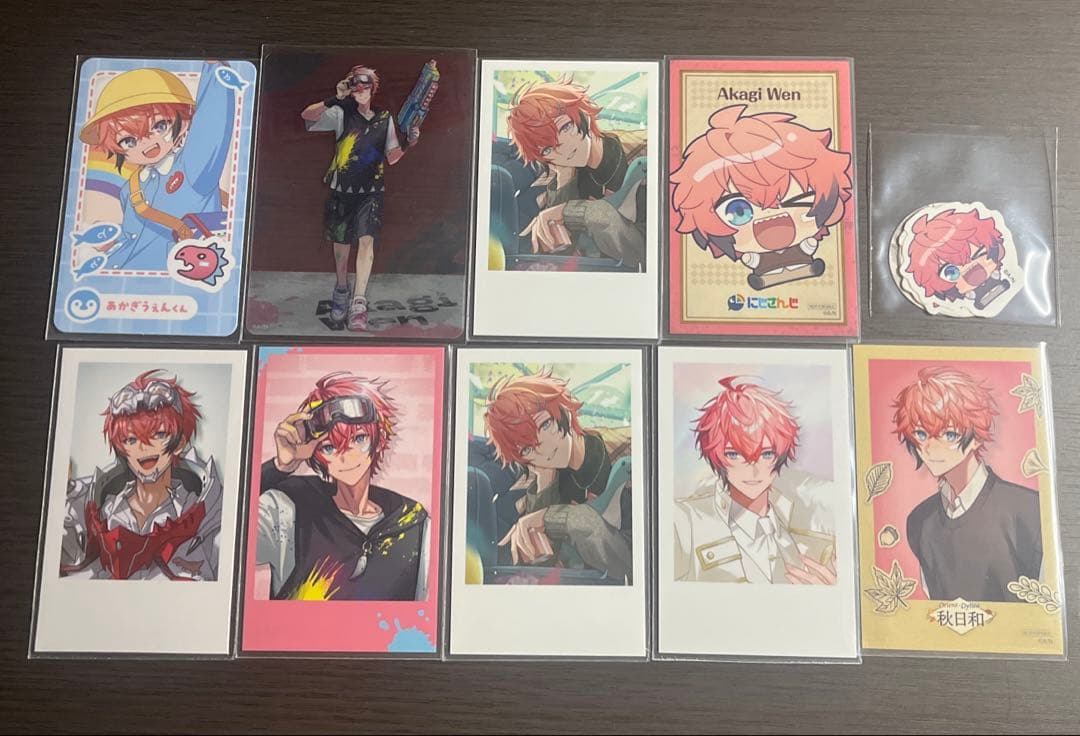 赤城ウェン 缶バッジ にじぬい チェキ風カード 妖怪万化
