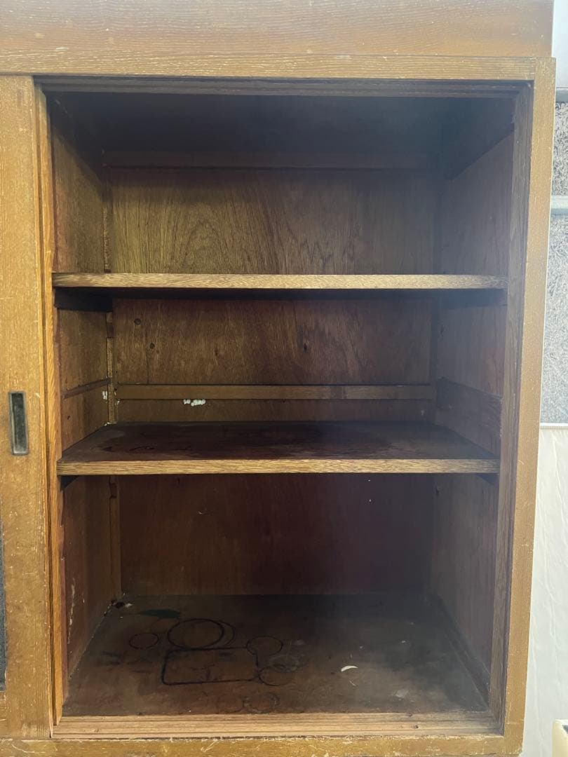 【O-1604】水屋 食器棚 飾り棚 キャビネット 昭和レトロ アンティーク