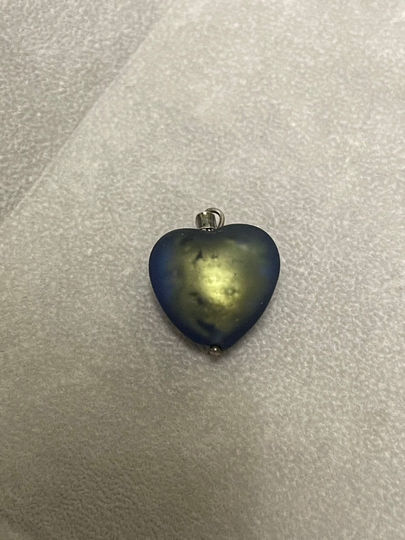 【アンティーク】ハート形　サフィレット シルバー　ペンダントトップ　レア