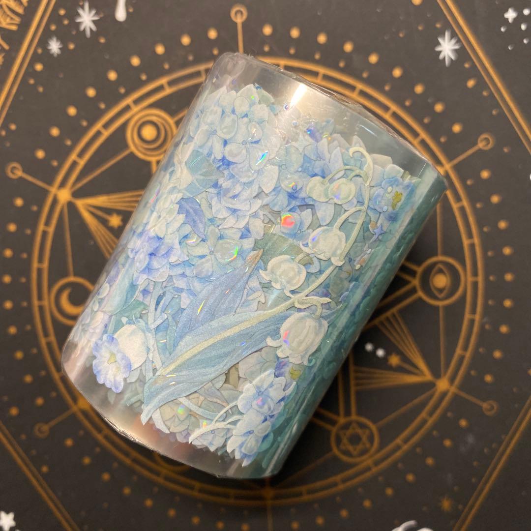 【L】海外　10m巻　貝殻光マスキングテープ　人物系/動物系/お花系/装飾系