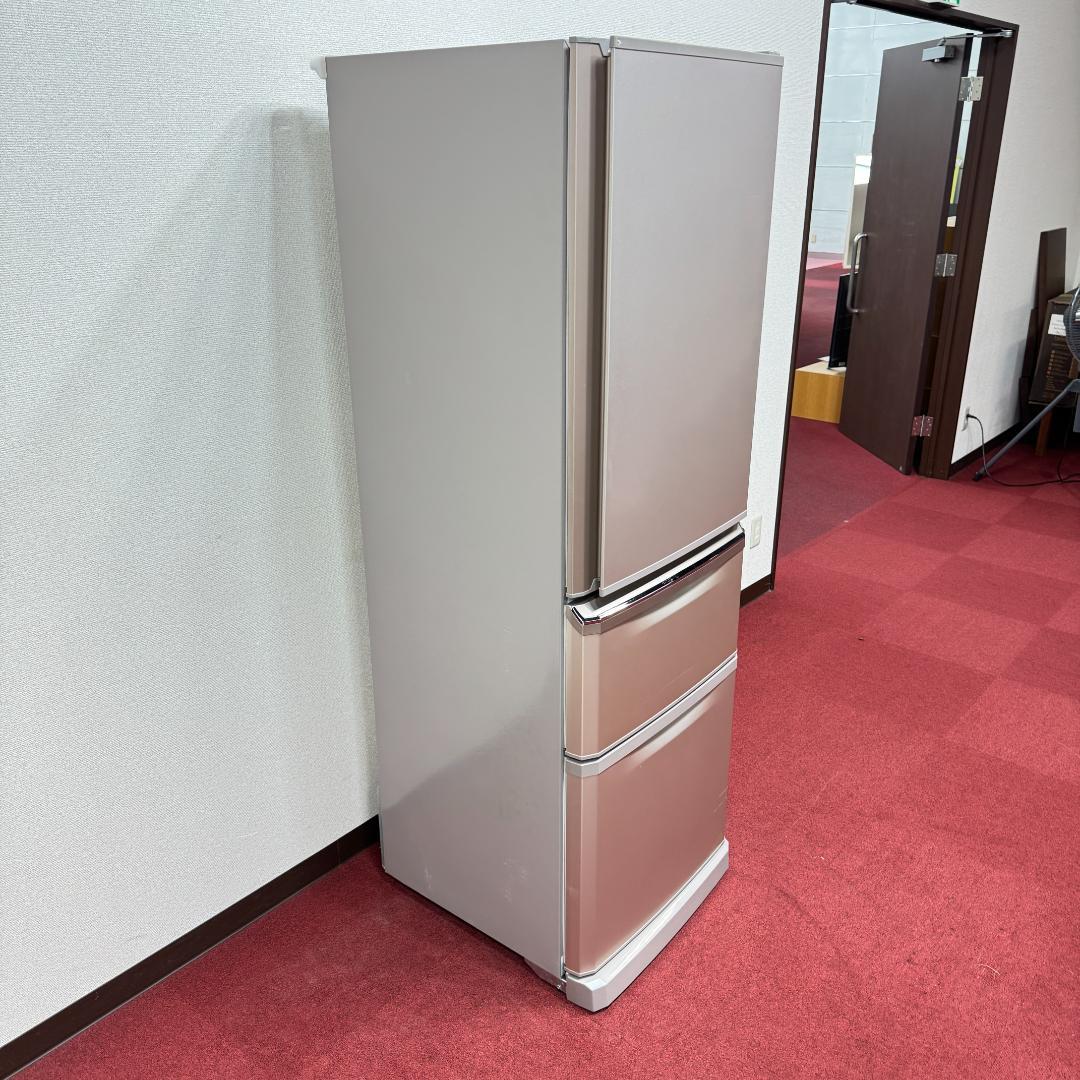 東京23区送料無料　美品三菱2014年製　3ドア370L　洗浄/除菌済み