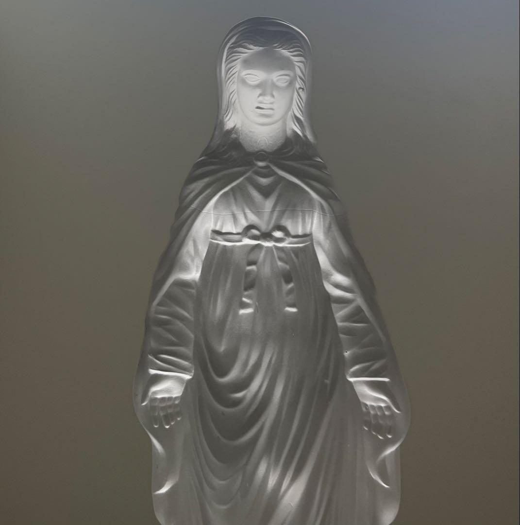 Baccarat バカラ/ ※珍品「マリアと蛇」　フロストガラス 大型作品