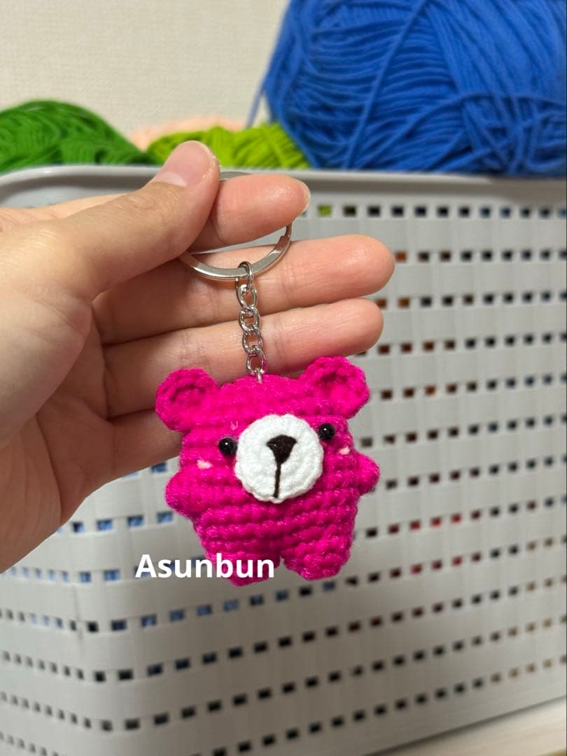 [10点セット] ブタハンバーガー、クマハンバーガーとミニクマのキーホルダー