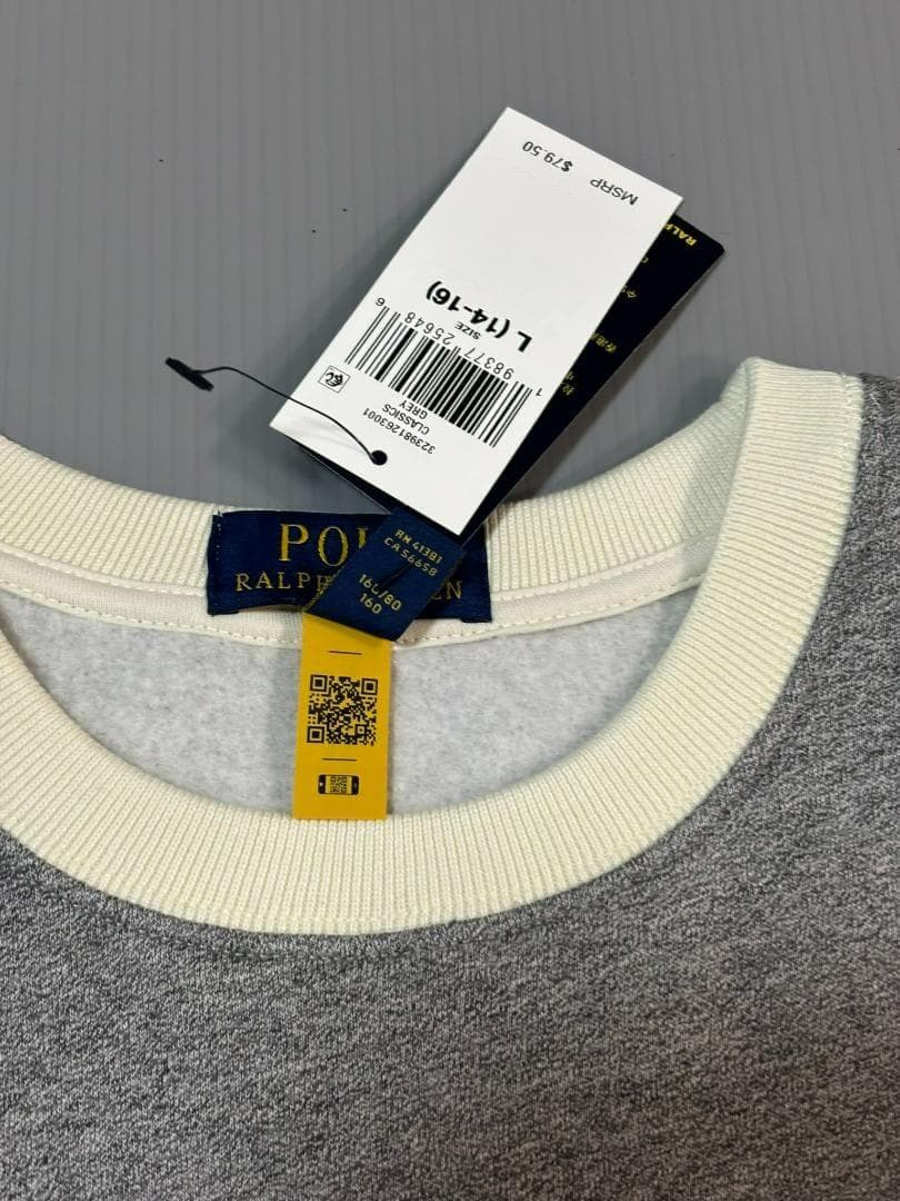 残り僅か最新新品ラルフローレンスウェット　ポロベア トレーナー　ボーイズL160