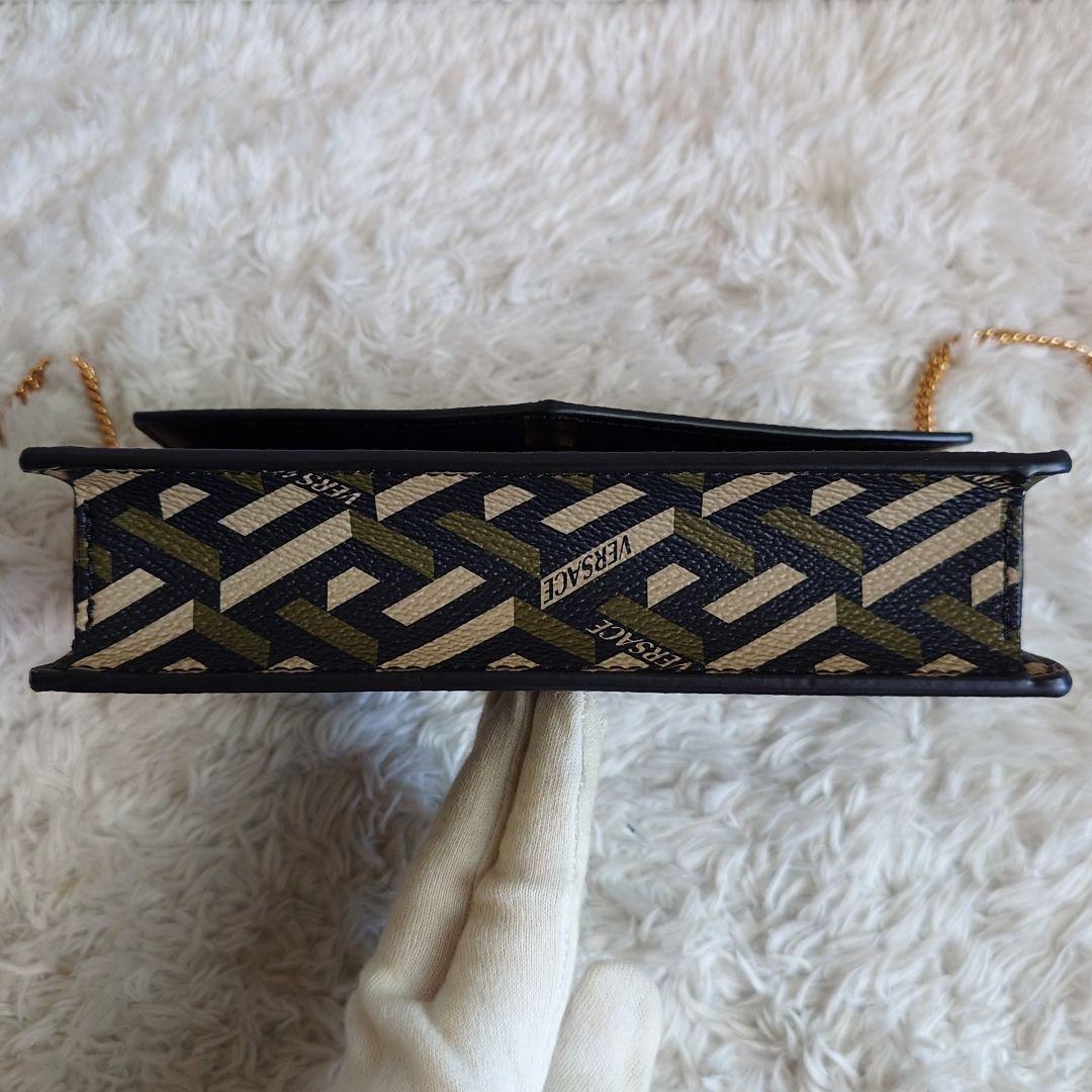 美品 2way ヴェルサーチ ヴィルトゥス ラ グレカ ショルダーバッグ レザー