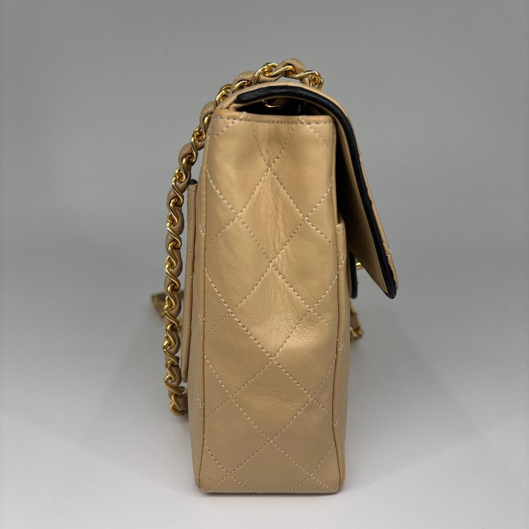 極美品 シャネル マトラッセ バイカラー ベージュ ショルダーバッグ レディース