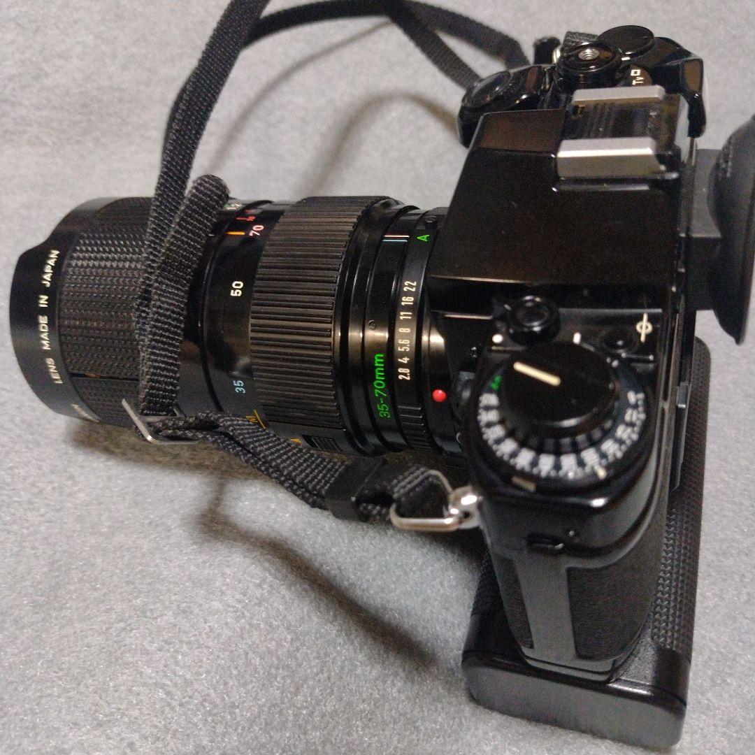 【作動品】Canon A-1 モードラ2個レンズ2個セット　キャノン　電池12本