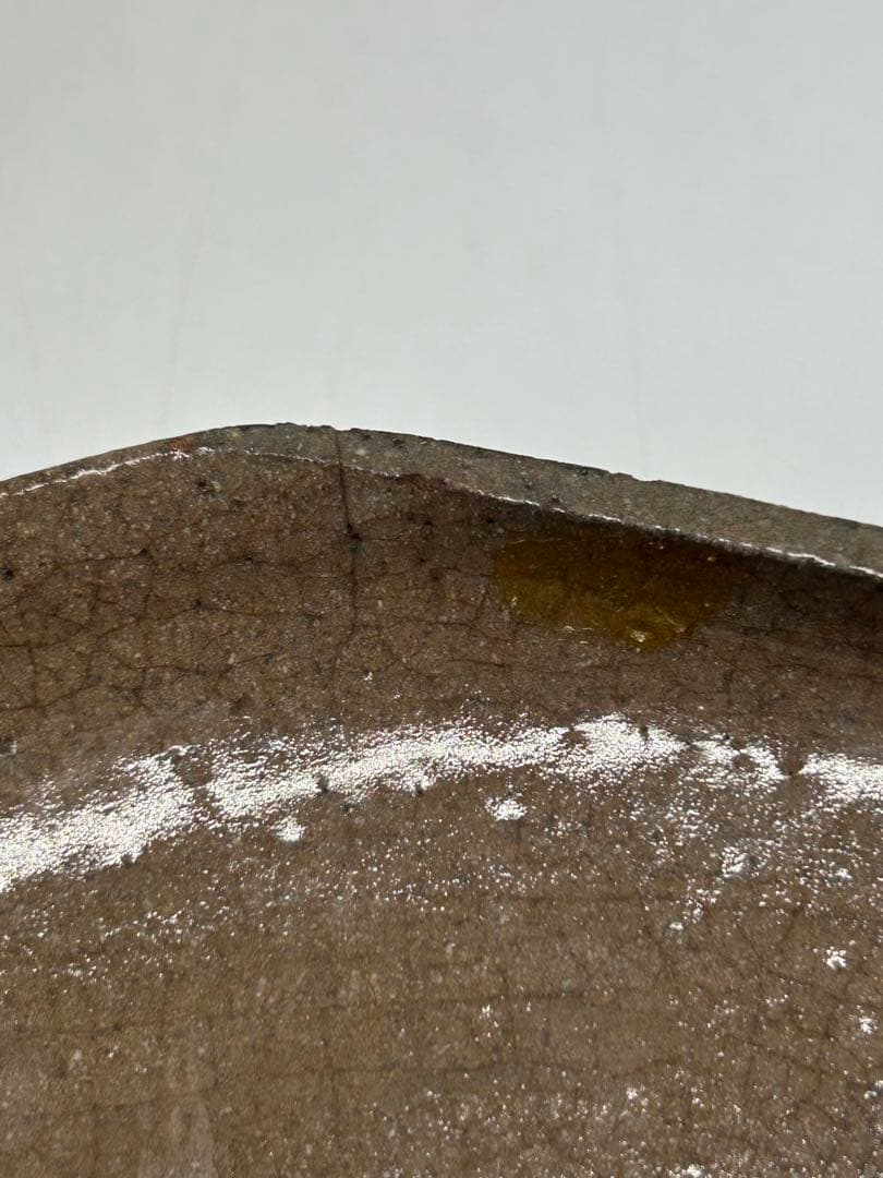 江戸　絵唐津　雁紋菓子皿　共箱　送料込み0805