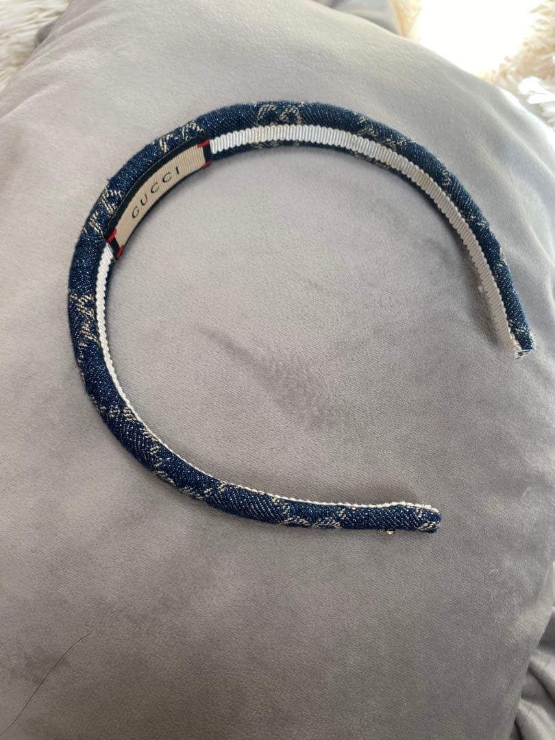 GUCCI デニムカチューシャ ネイビー