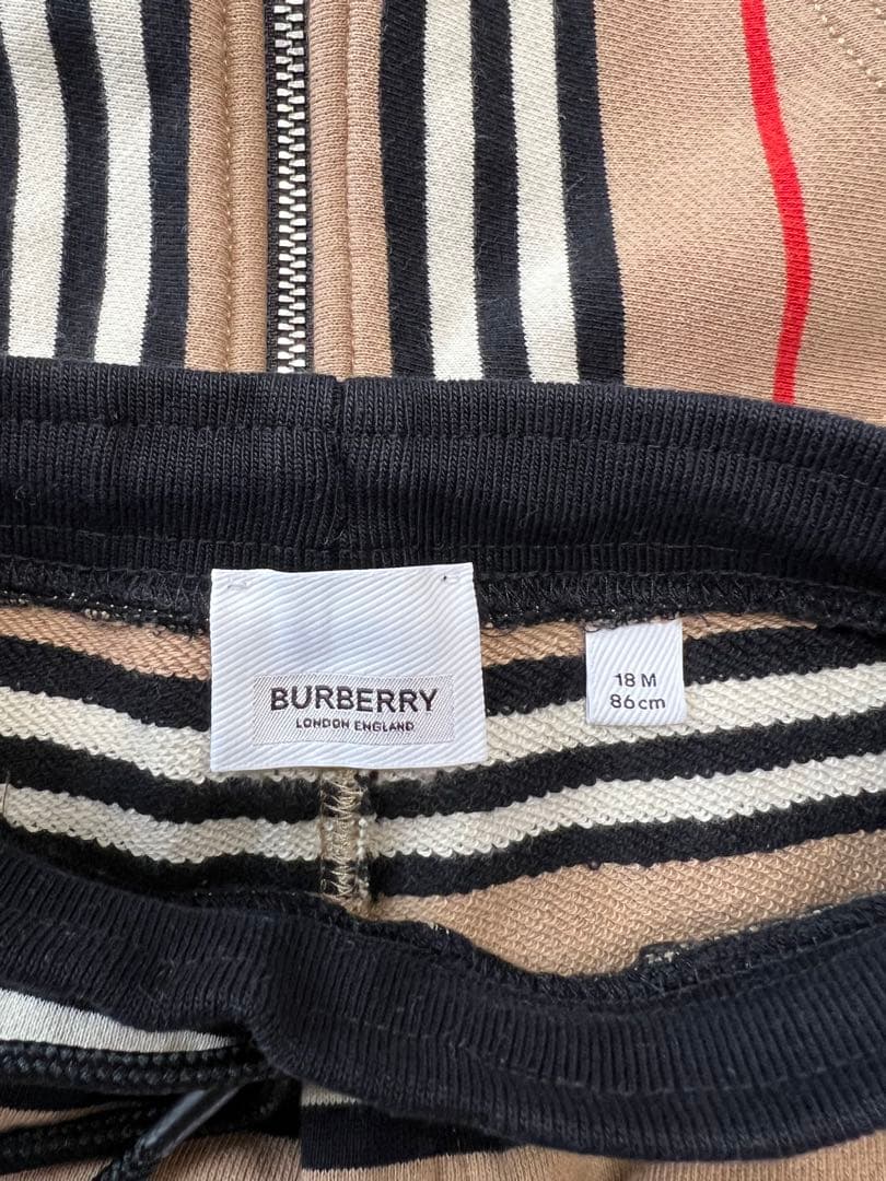 Burberry ベビー ストライプ　セットアップ 92cm