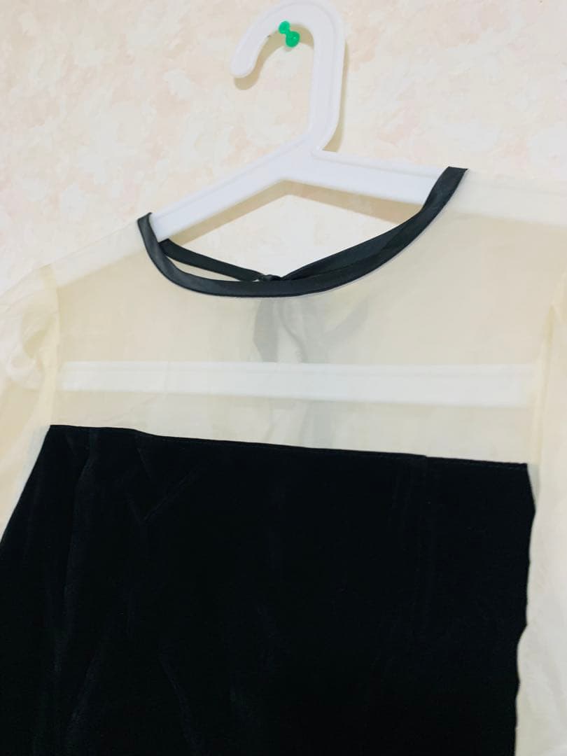 Chico 【SALON by Chico限定】配色シースルータイトロングドレス